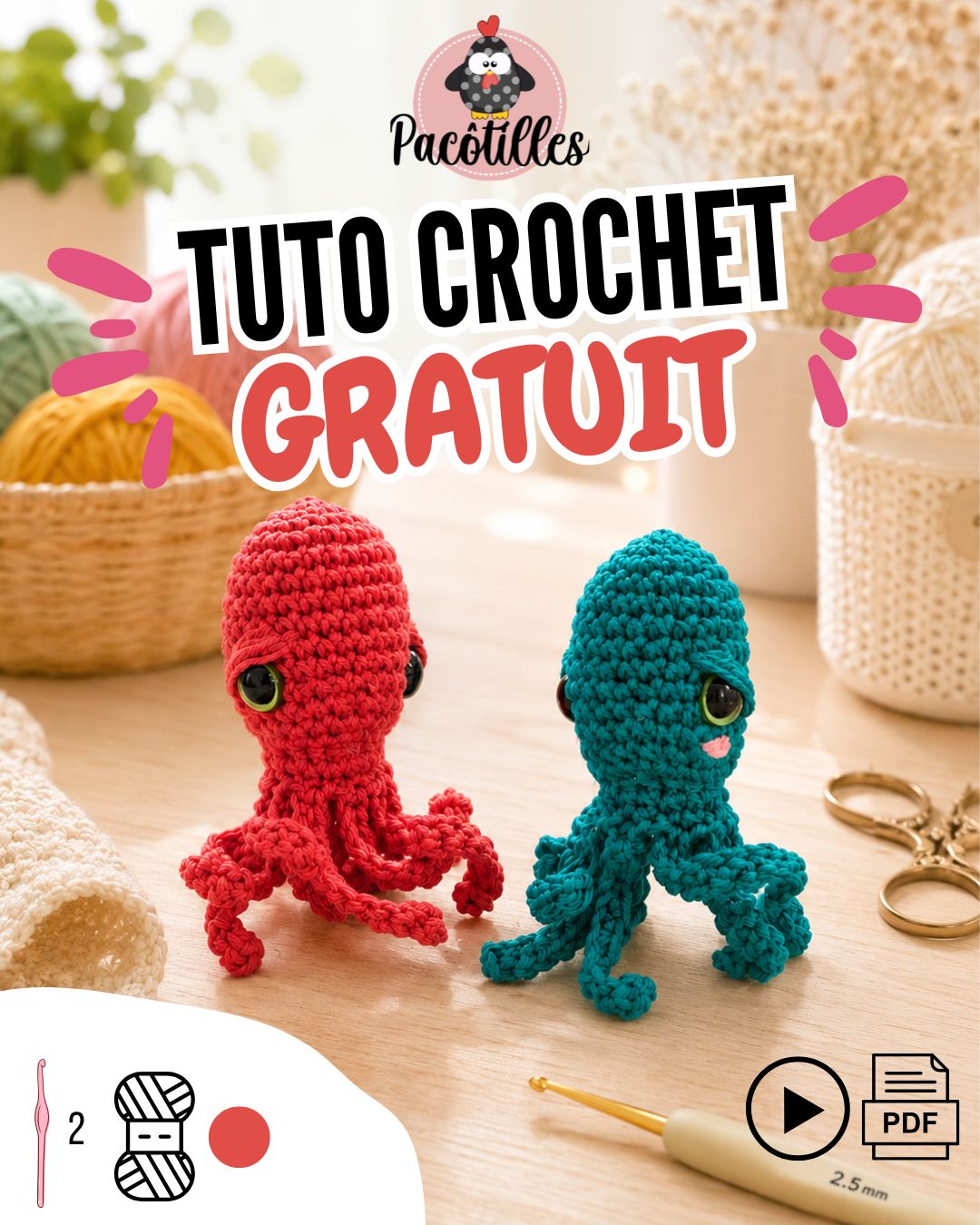 Crochet - Michel le poulpe