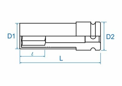 Гайковерт ударный с защитным воротником 1/2" 6PT