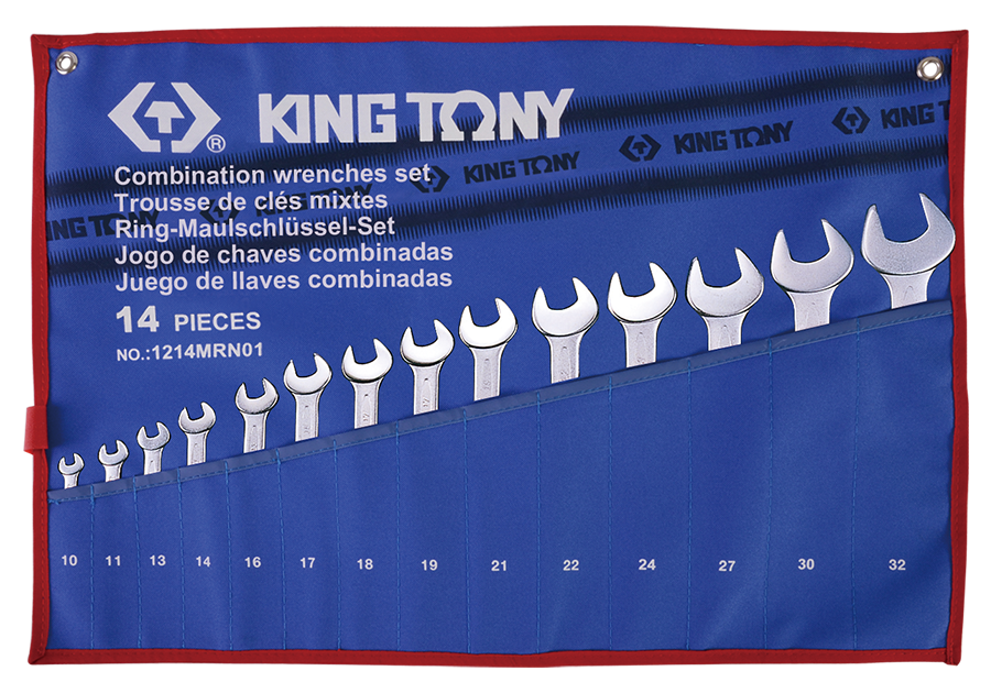 14 pcs COMBINATION WRENCH SET METRIC TETORON - KING TONY