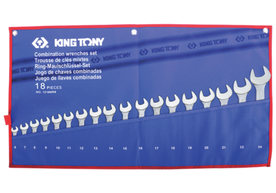 18 pcs COMBINATION WRENCH SET METRIC TETORON - KING TONY