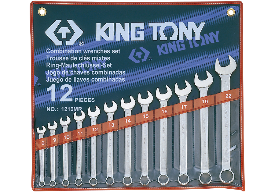 12 pcs 8-22mm COMBINATION WRENCH SET METRIC - KING TONY