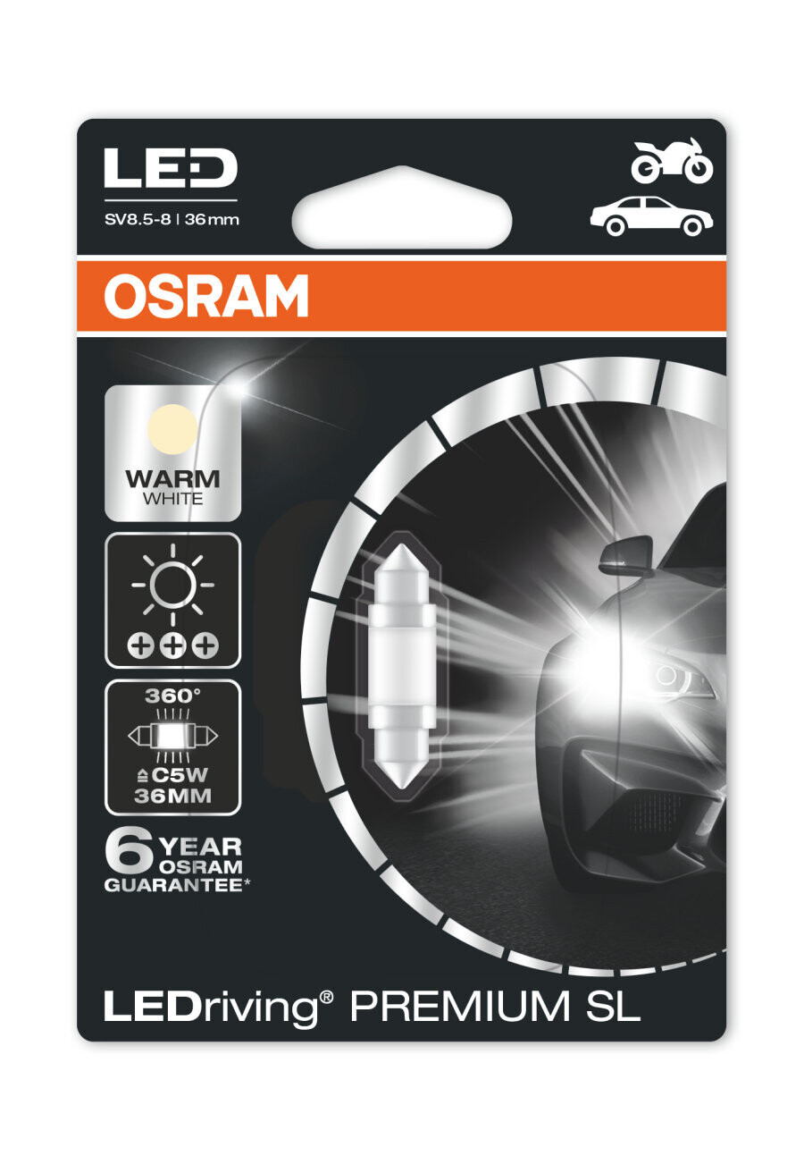LED Лампочки C5W WARM WHITE OSRAM