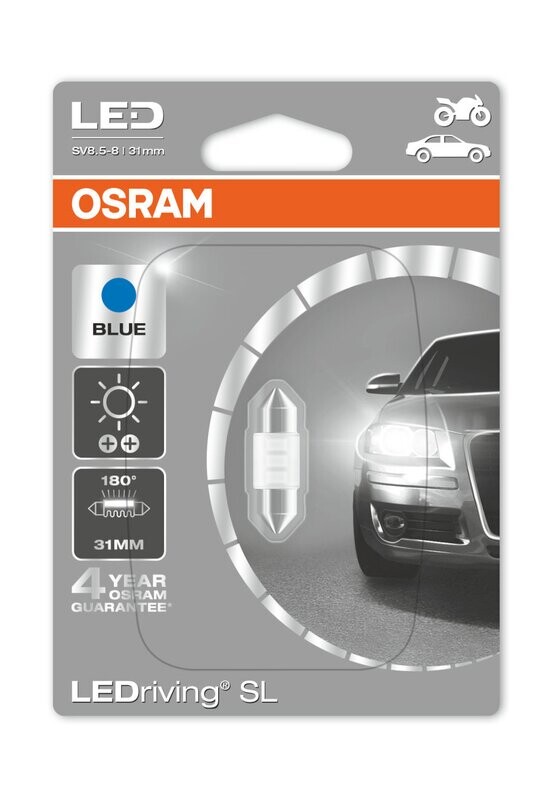 LED Лампочки 31MM BLUE OSRAM