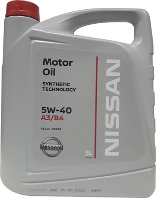 5W40 A3/B4 Мотоное масло NISSAN 5L