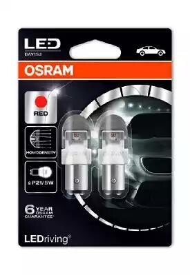 LED Лампочки 12V P21/5W красный OSRAM