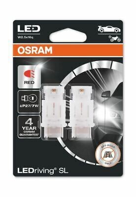 LED лампочки 12V P27/7W красный OSRAM