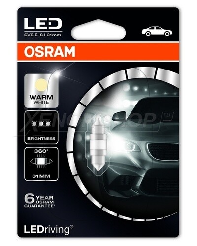 LED 1W 12V SV8.5-8 C5W - 31mm OSRAM