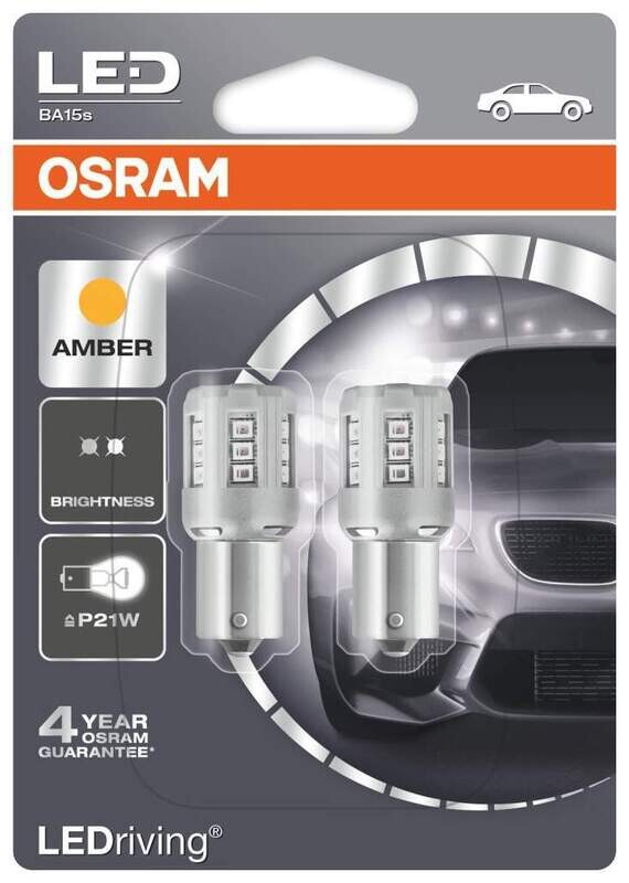 LED 2.5W 12V BA15s 2tk - P21W - KOLLANE OSRAM