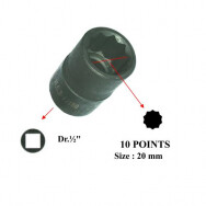 Головка 1/2”, 10-гран., 20мм, L=38мм (Honda CR-V)