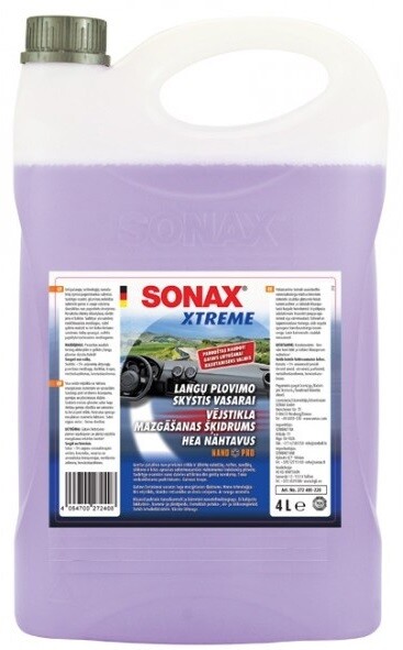 Klaasipesuvedelik 4l SONAX