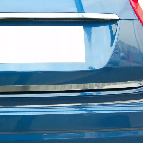 Накладка из нержавейки на кромку багажника Mercedes Benz B W245 (2005 - 2008) - глянцевая