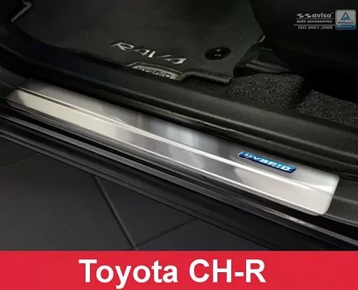 Toyota C-HR (с 2016>) Накладки на пороги из нержавеющей стали - матовые