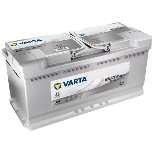 SILVER DYN xEV AGM A4 105Ah 950A 394X175X190 -/+