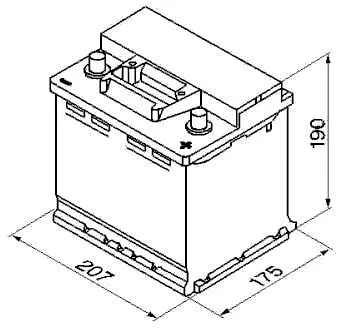 KÄIVITUSAKU SILVER DYN C30 54Ah 530A 207X175X190 -/+ - 5544000533162 VARTA