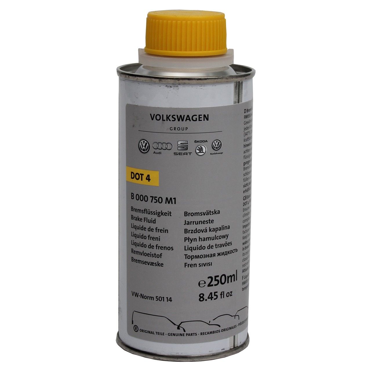 PIDURIVEDELIK DOT4 VW/AUDI/SKODA 250ML