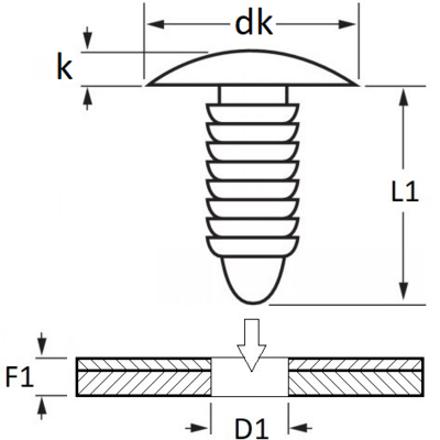 Tüübel Ø 7,2mm - 15tk - A0001111