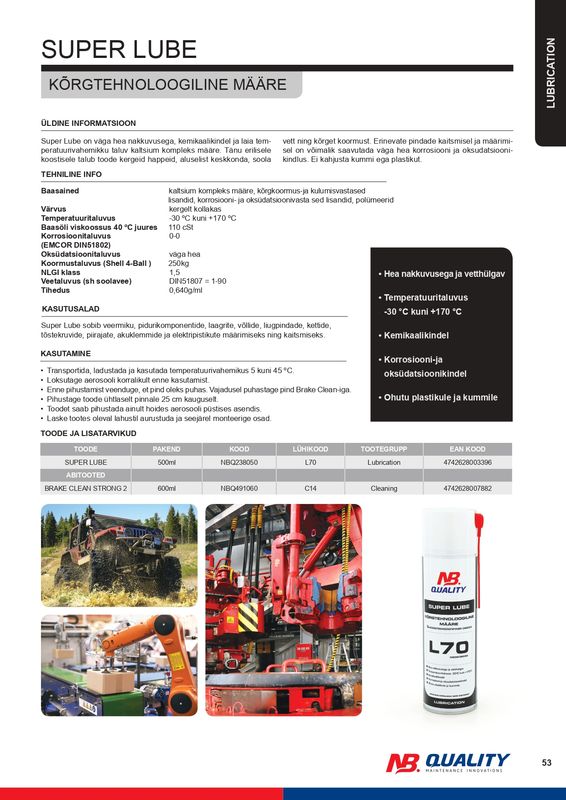 Kõrgtehnoloogiline määre L70 500ML - NBQ238050
