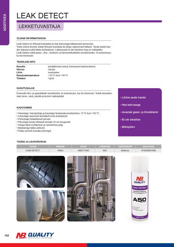 Lekketuvastaja aerosool A50 400ml - NBQ711040