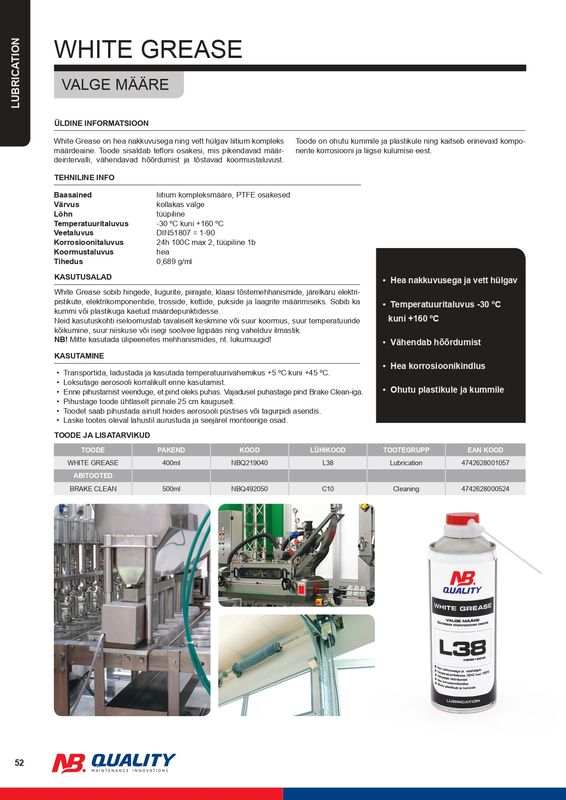 LITIUM VALGE MÄÄRE L38 400ml - NBQ219040