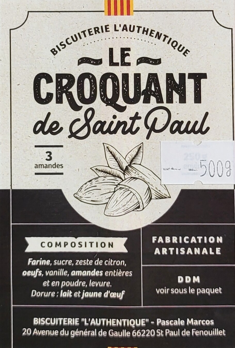 Le Croquant de Saint Paul 500g et sa boite 