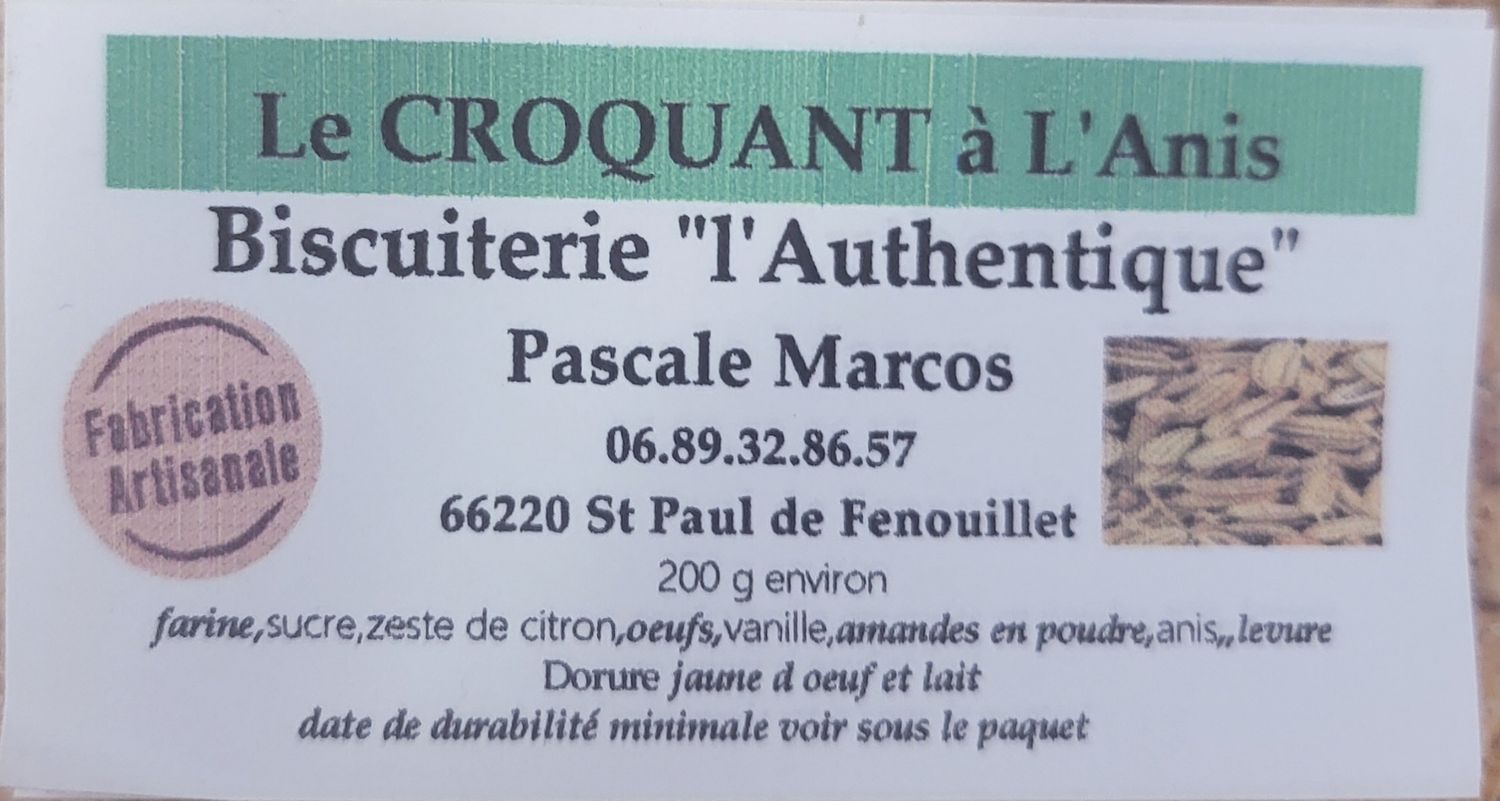 Le Croquant à l anis 200g