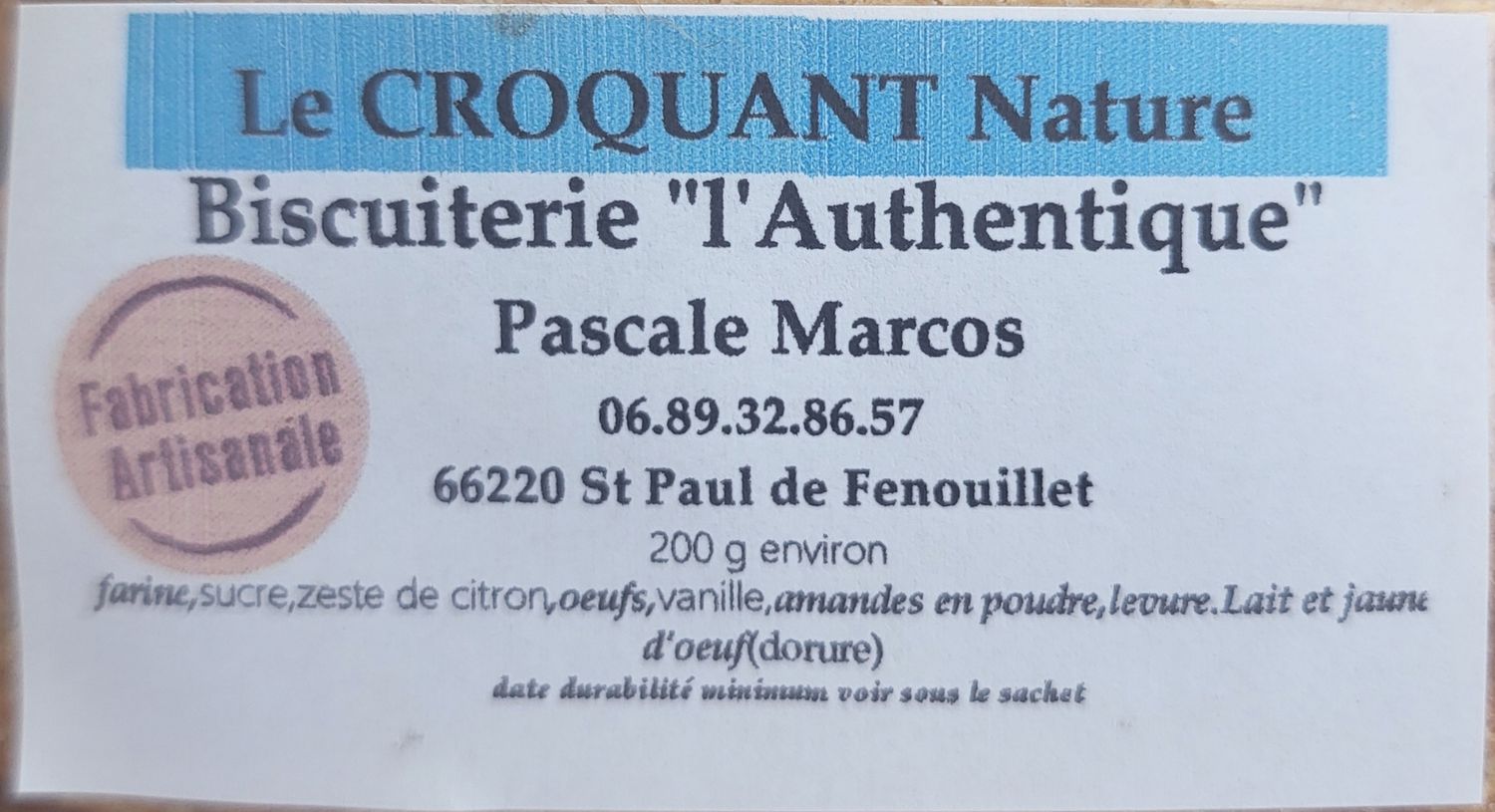 Le Croquant Nature 200G