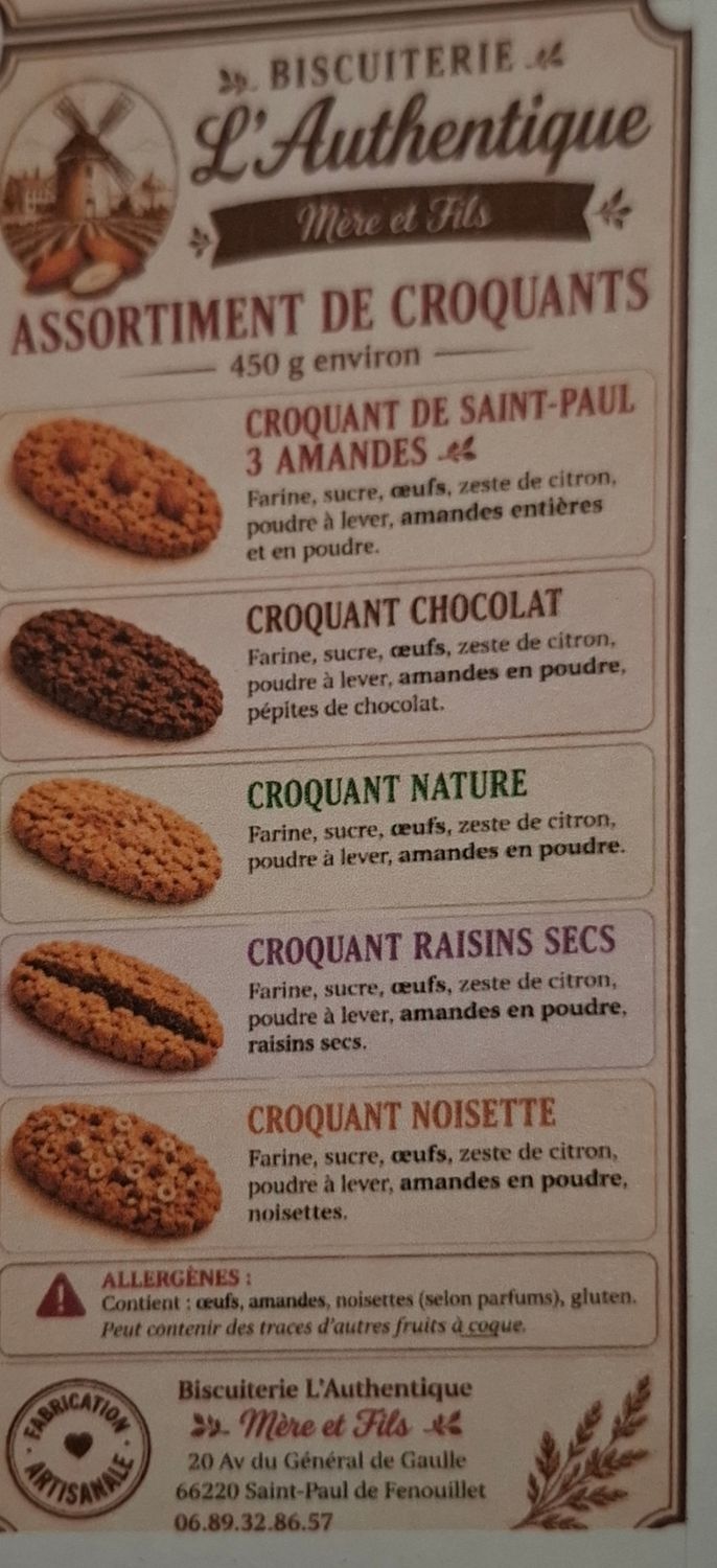 Assortiment de Croquants Artisanaux