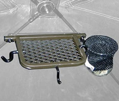 HME Ground Blind Shelf, Drink Holder With Hooks HMEGBAS1