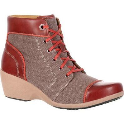 Rocky 4EurSole Womens 5" High Wedge Canvas/Leather