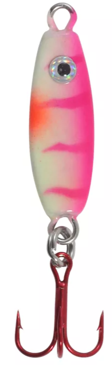 Northland Forage Minnow Spoon - 1/32 oz. - Pink Tiger UV FMUVS126