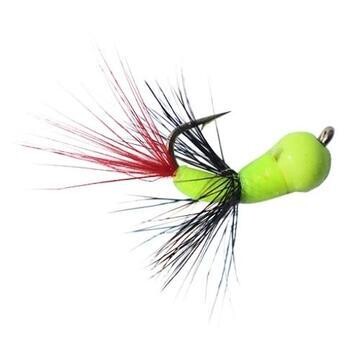 KENDERS Chartreuse & Red Akua Tungsten Jig 3.8MM 8021