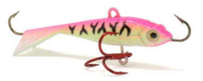 Clam Tikka Mino 1/16 Oz. Glow Pink Tiger Glow CL15855