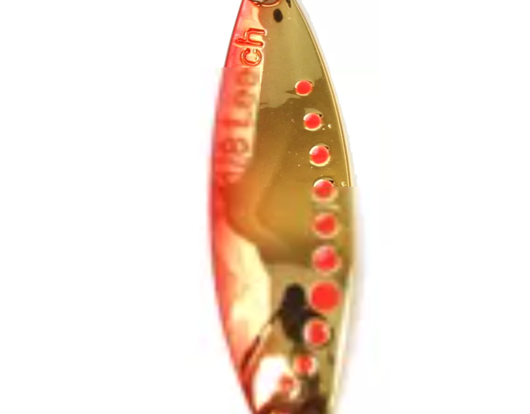 Clam Leech Flutter Spoon Gold & Red 1/8 Oz. CL10113