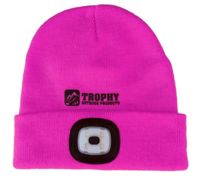 Trophy Angler Knit Hat with 200 lumen Rechargeable Headlamp 200TOP2000P