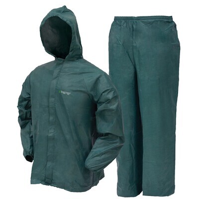 FROGG TOGGS UL1210409XX ULTRA LITE RAIN GEAR SUIT 2XL, GREEN