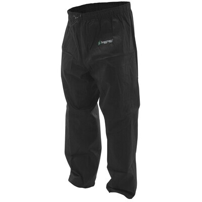 FROGG TOGGS Pro Action Rain Pants, XL, Black, PA83122XL01
