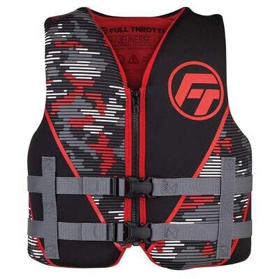 Full Throttle Youth Rapid Dry Life Jacket Red/Black 55-88 lbs 14210010000222
