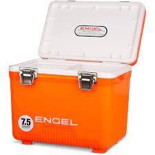 ENGEL 7.5 Qt. Bait Cooler & 2 Speed Aerator Hi Viz Orange ENGLBC7OHV