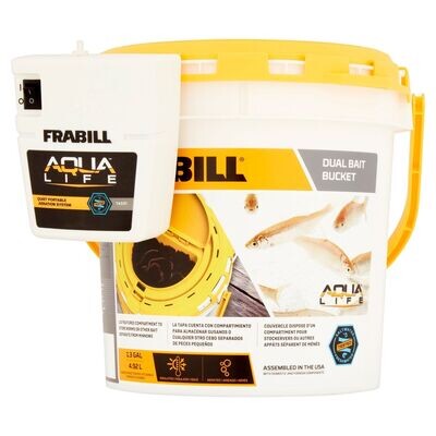 Frabill Insulated Bait Bucket with Hang on Aerator 4823