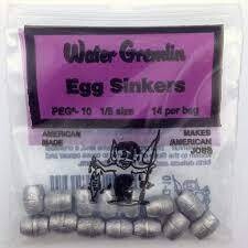 Water Gremlin Egg Sinker 1/8Oz 14pk PEG10