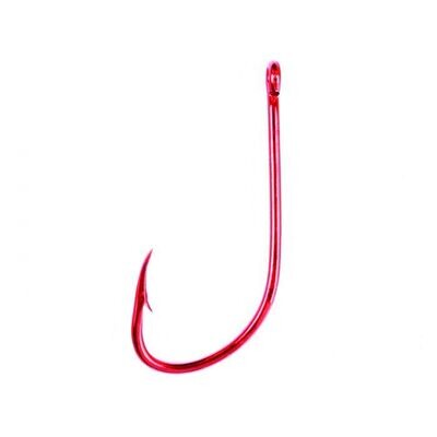 Eagle Claw Plain Shank Hook #2 Red 10 Pack 084RA2