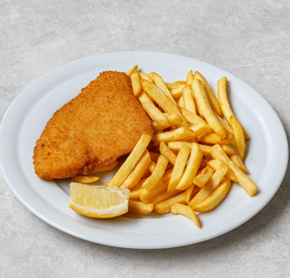 Rødspættefilet med pommes
frites og remoulade