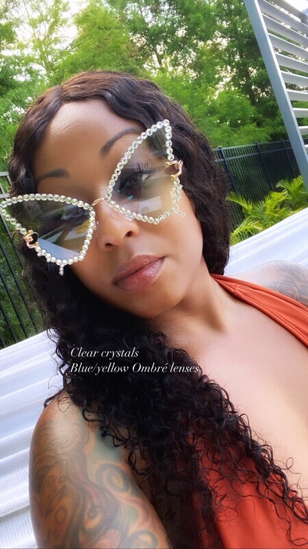 “Heartbreaker” MC Butterfly jeweled Sunglasses