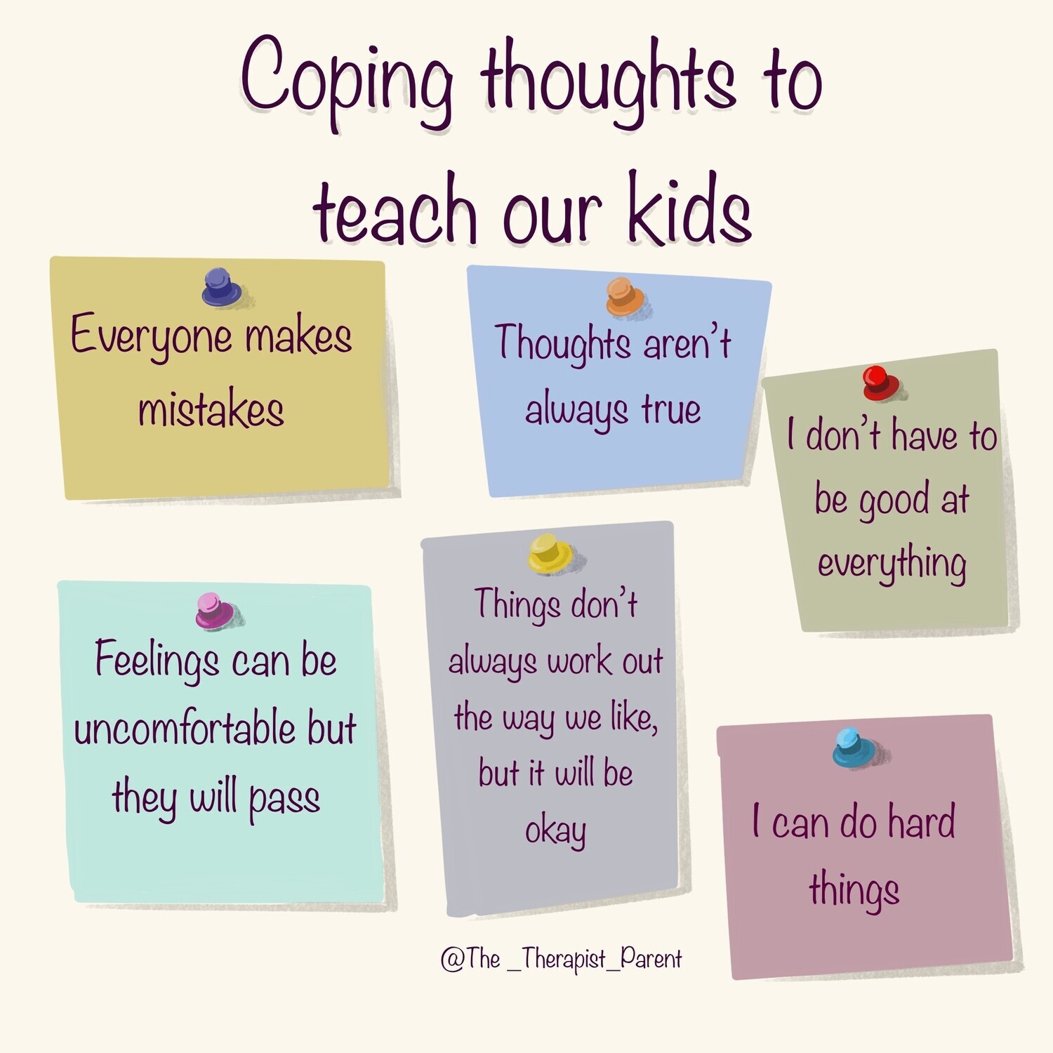 Downloadable Poster - Coping Thoughts