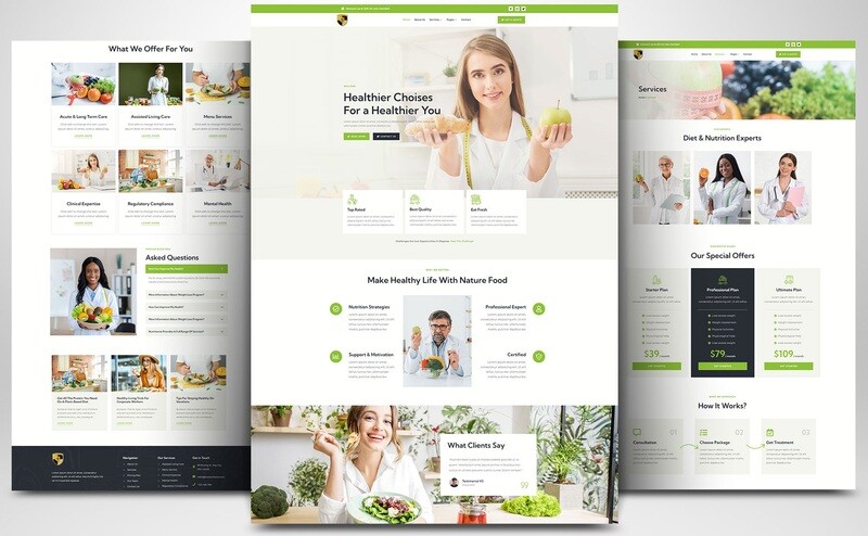 Webseite zum Thema Gesunde Ernährung auf Basis von WORDPRESS CMS (Business Webseiten Erstellung & Gestaltung, inklusive Webdesign & Programmierung)