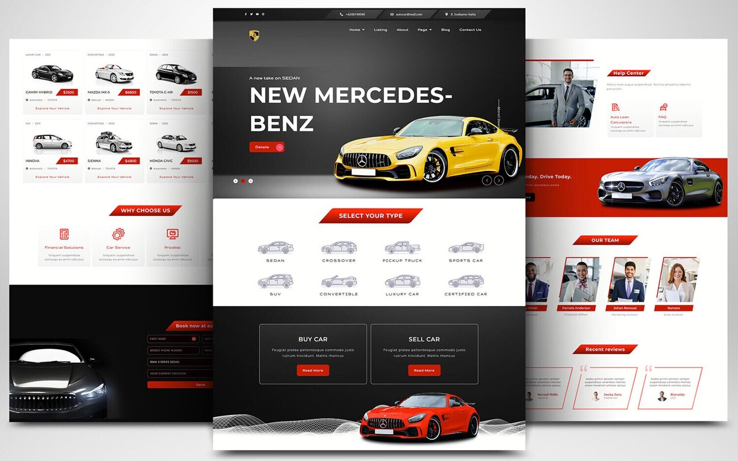 Webseite zum Thema Auto, Moto &amp; Verkehr auf Basis von WORDPRESS CMS
