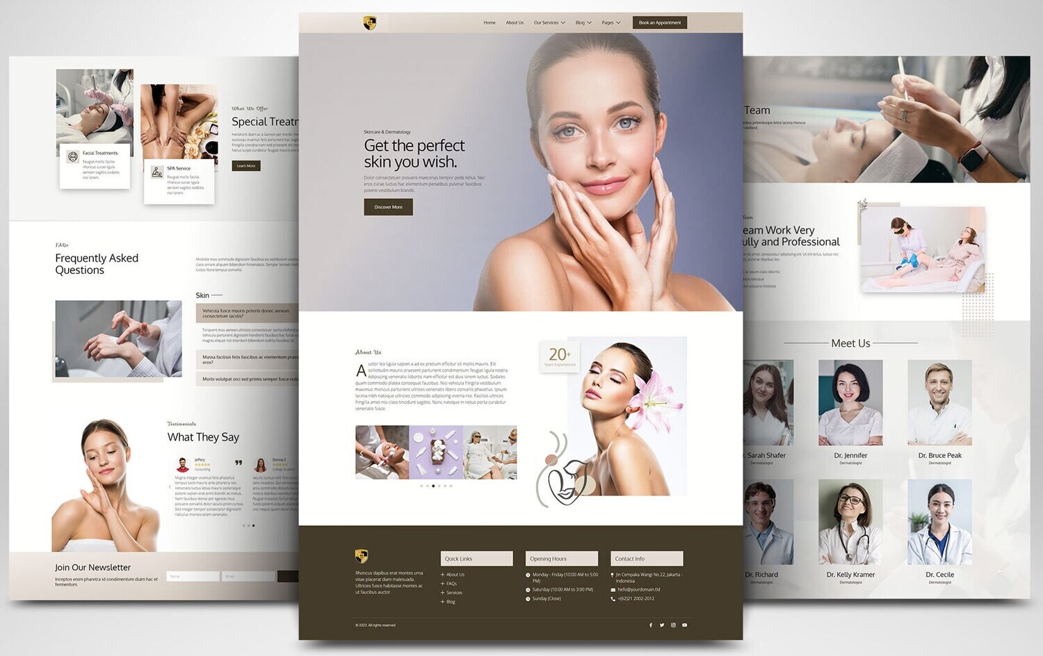 Webseite zum Beauty, Kosmetik &amp; Wellness auf Basis von WORDPRESS CMS