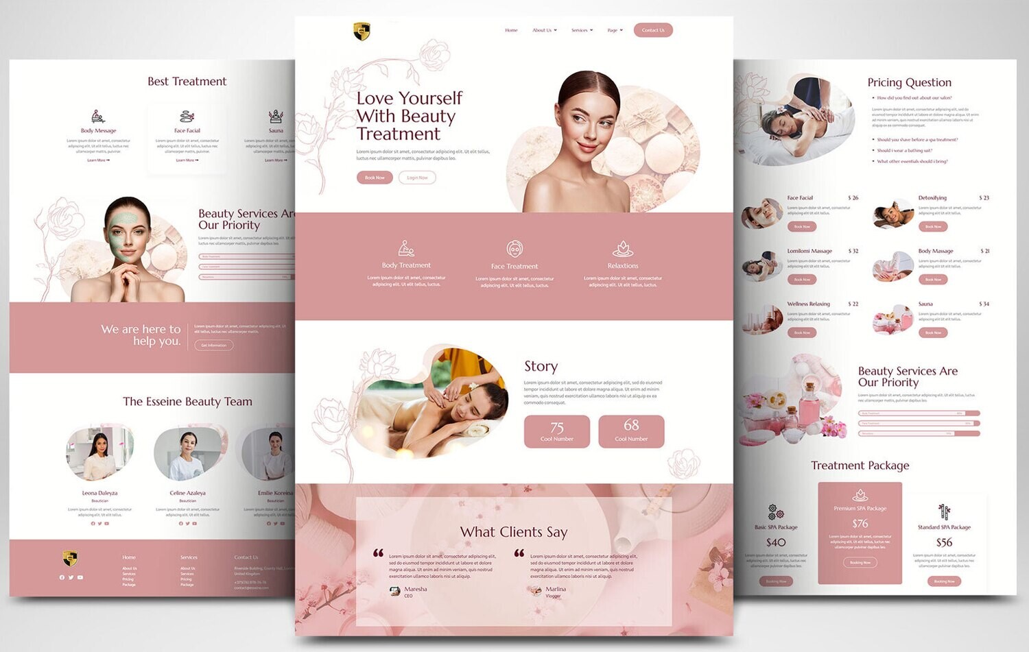 Webseite zum Beauty, Kosmetik &amp; Wellness auf Basis von WORDPRESS CMS