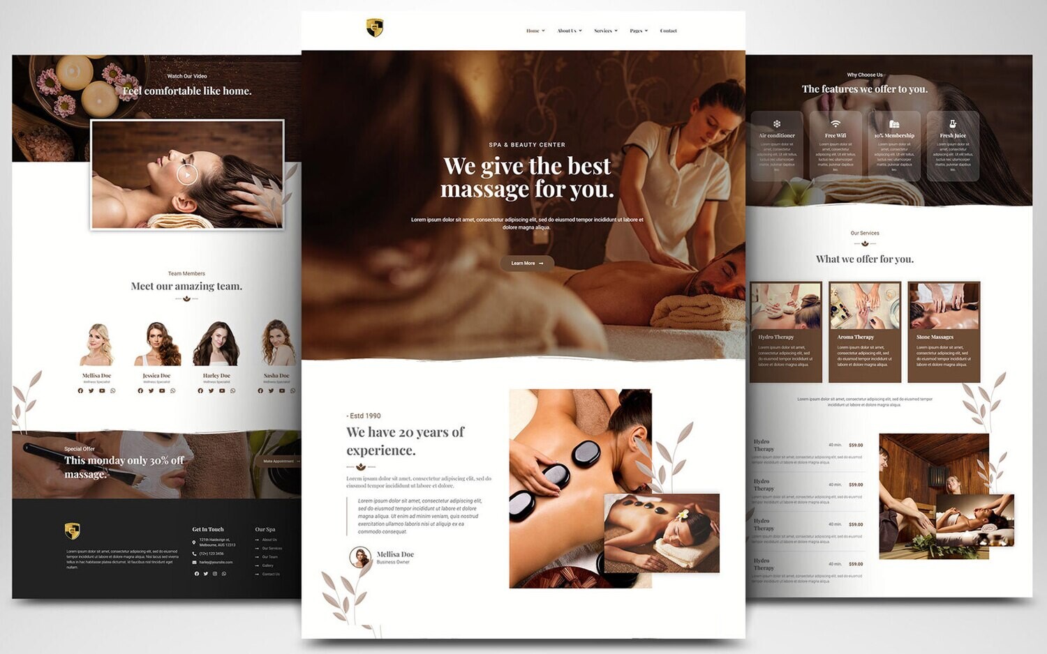 Webseite zum Beauty, Kosmetik &amp; Wellness auf Basis von WORDPRESS CMS
