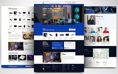 Webseite zum Thema Computer, Handy &amp; Zubehör auf Basis von WORDPRESS CMS